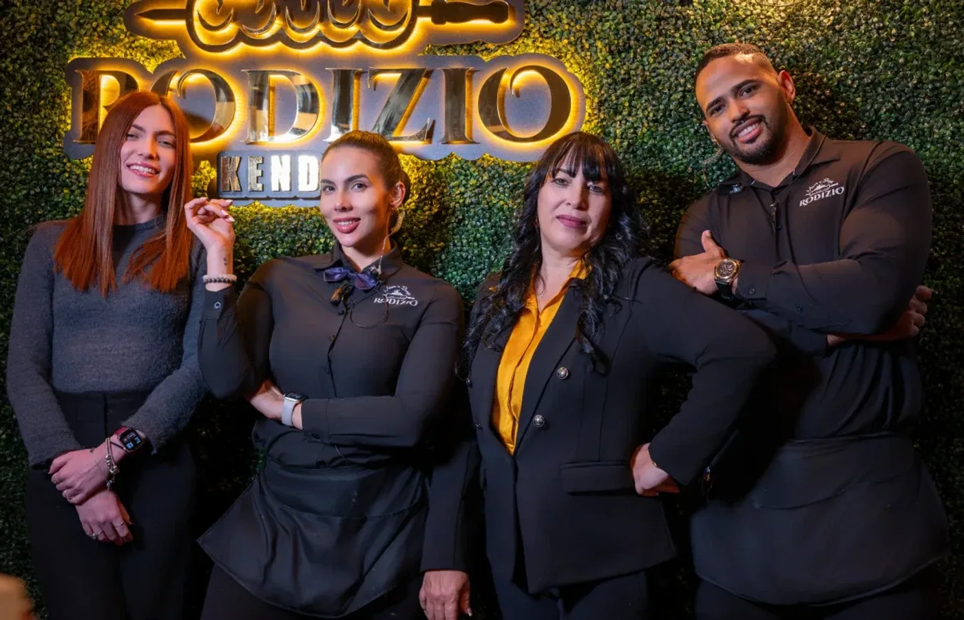 The Miami to Brazil Rodizio team welcoming guests in Kendall